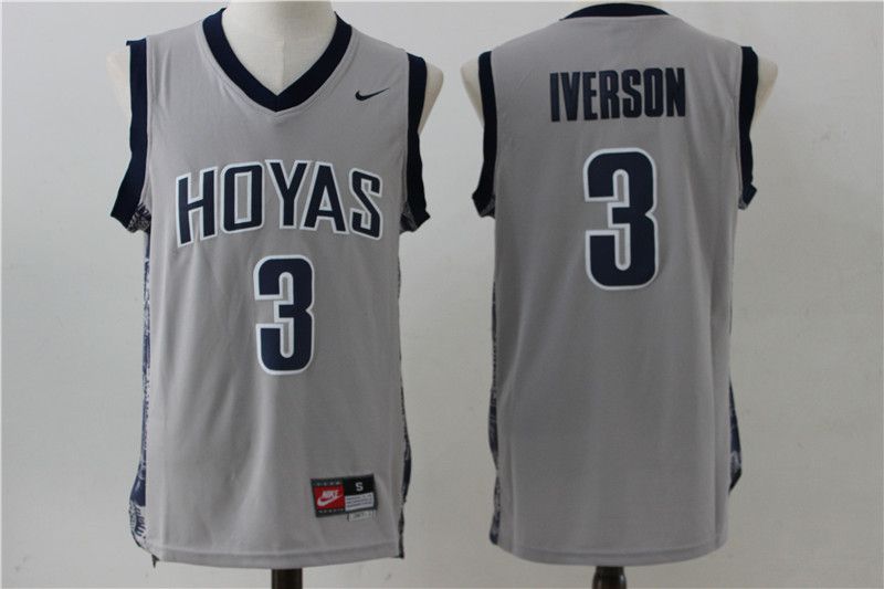 Men Philadelphia 76ers #3 Iverson Grey Nike NBA Jersey->philadelphia 76ers->NBA Jersey